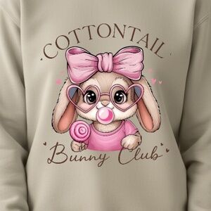Easter Bunny sweatshirt white S M L XL Funny and cute bunny club egg hunt new